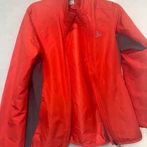 SALOMON LOTUS PINK WINDBREAKER -Salomon Clima Wind Women's Red Long Sleeve Full